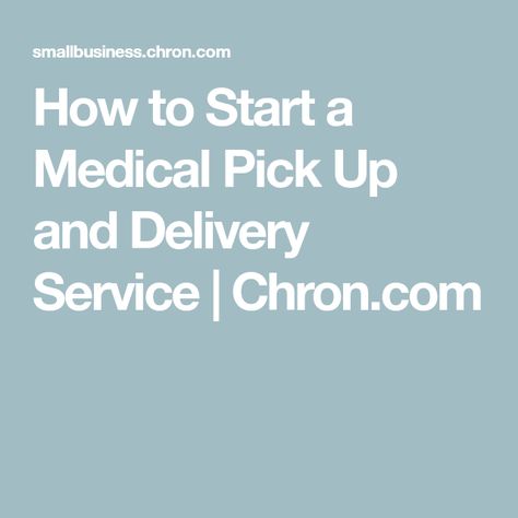 Medical Delivery Service, Medical Courier Business, Courier Service Business, Courier Business, Tv Life, Career Ideas, Pickup And Delivery Service, Medical Business, Medical Specialties