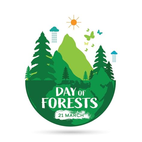 Vector international day of forests logo... | Premium Vector #Freepik #vector #eco-green #ecology #save-tree #forest-day March Lessons, Forest Logo, Forest Resources, Wildlife Day, International Day, Logo Design Template, Ecology, Design Template, Premium Vector