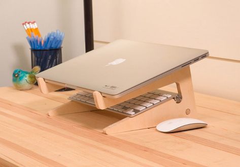 Top 8 Easiest DIY Laptop Stand Ideas to Help You Improve Your Work Effective - Remodel Or Move Viking Bench, Adjustable Sawhorse, Diy Laptop Stand, Laptop Stand Wood, Wooden Laptop Stand, Fan Stand, Diy Desktop, Floating Bookshelves, Diy Laptop