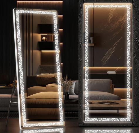 Illuminate your space with the LED Full-Length Mirror, adorned with an elegant triangle pattern. This versatile mirror offers a full-body view with the convenience of a stand, wall mounting, or floor standing options. Equipped with mirror dimming and three color modes to create the perfect ambiance for any room. Make a statement in your home with both style and functionality. #HasipuMirror #FullLengthGlam #HomeDecorEssentials Length Mirror, Full Length Mirror, Triangle Pattern, A Stand, Wall Mounting, Three Color, Full Body, Full Length, Flooring