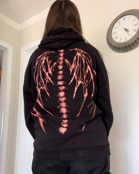 bleached it 😎 didnt turn out how i wanted it to, but im happy with it 🙏 now i have a matching sweater to my skeleton shirt #ninespages #art #artist #diy #diyclothes Skeleton Shirt Bleach, Skeleton Shirt Diy, Skeleton Bleach Hoodie, Diy Bleach Shirt, Bleach Art Clothes, Bleach Shirt Diy, Skeleton Sweater, Bleach Hoodie, Bleach Shirt