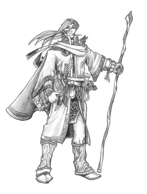 Person Holding Staff Reference, God Of Magic, Hooded Rat, Holding Staff, Fantasy Witch, Heroic Fantasy, Dragon Rpg, Human Male, Fantasy Images