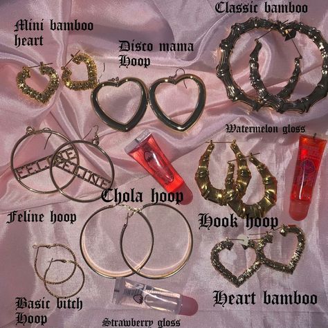 Gold 90s Jewelry, Y2k Jewelry Aesthetic, 2000s Earrings, 2000s Accessories, 2000s Jewelry, Looks Hippie, Xoxo Jewelry, Dope Jewelry Accessories, Mood Vibes