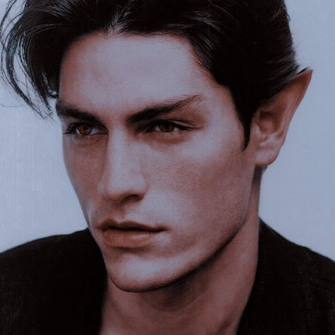 Fae Ears Aesthetic Male, Rhysand Fancast, Male Fae Aesthetic, Dark Fae Aesthetic, Forest Elf Aesthetic, Drow Male, Elf Aesthetic, Acotar Aesthetic, Fae Aesthetic