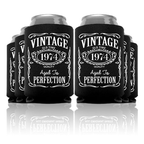 PRICES MAY VARY. Best birthday gift or party favor. Celebrate with a funny 30th birthday gift! Polyurethane foam is perfect for anyone who likes to keep their beverages cool Double-sided print. Fits 12 to 16 oz. cans or bottles. Collapsible for easy storage Exclusively from Promotion & Beyond. Designed and printed in the United States Vintage birthday theme funny can cooler, set of 12, party gear Vintage Birthday Theme, 90th Birthday Party Favors, 50th Party Favors, 40th Birthday Party Favors, 50th Birthday Party Favors, 1964 Birthday, 1974 Birthday, Birthday 12, 30th Birthday Funny