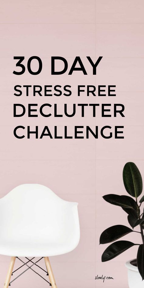 Stress free 30 day declutter challenge checklist that will motivate you to declutter daily when you're feeling overwhelmed #declutterchallenge #declutterchecklist #declutterdaily #30daydeclutterchallenge 30 Day Declutter Challenge, 30 Day Declutter, Bedroom And Closet, Easy House Cleaning, Clear Clutter, Organise Your Home, Declutter Checklist, Frugal Habits, Declutter Challenge