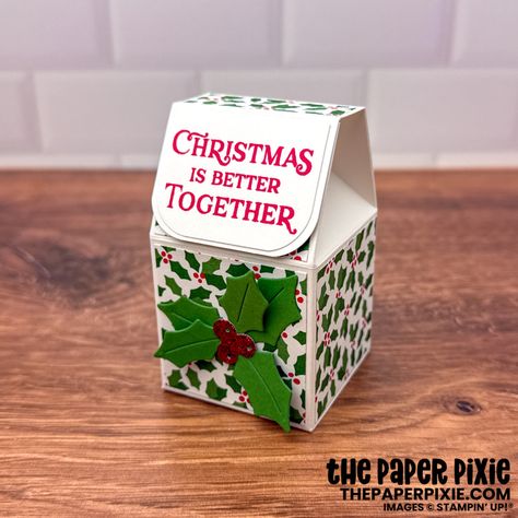 Tapered Top Treat Box & Double Column Fun Fold - The Paper Pixie Treat Boxes Diy, Treat Box Template, The Paper Pixie, Paper Pixie, Christmas Treats Holders, Paper Box Diy, Valentines Gift Box, Christmas Gift Card Holders, Christmas Gift Card