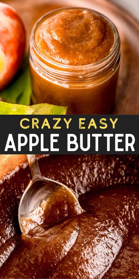 This Apple Butter Recipe is super easy and perfect for beginners! You only need one pot and a handful of basic ingredients to make this smooth, creamy, cinnamon spiced apple butter! Apple Butter Recipe With Apple Cider, Apple Cinnamon Butter Recipe, Applebutter Canning Recipes, How Do You Make Apple Butter, Apple Butter With Cinnamon Candies, Whipped Apple Butter, Refrigerator Apple Butter, What To Eat Apple Butter With, Apple Cinnamon Butter