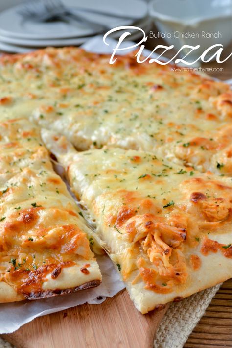 Chicken Ranch Pizza, Ranch Pizza, Mother Thyme, Winning Recipes, Buffalo Chicken Pizza, Chicken Ranch, Buffalo Ranch, Pizza Making, Ranch Chicken