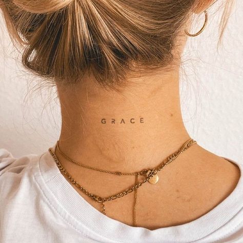 Grace - New Technology Wörter Tattoos, Grace Tattoos, Petite Tattoos, Classy Tattoos, Discreet Tattoos, Dainty Tattoos, Subtle Tattoos, Elegant Tattoos, Little Tattoos