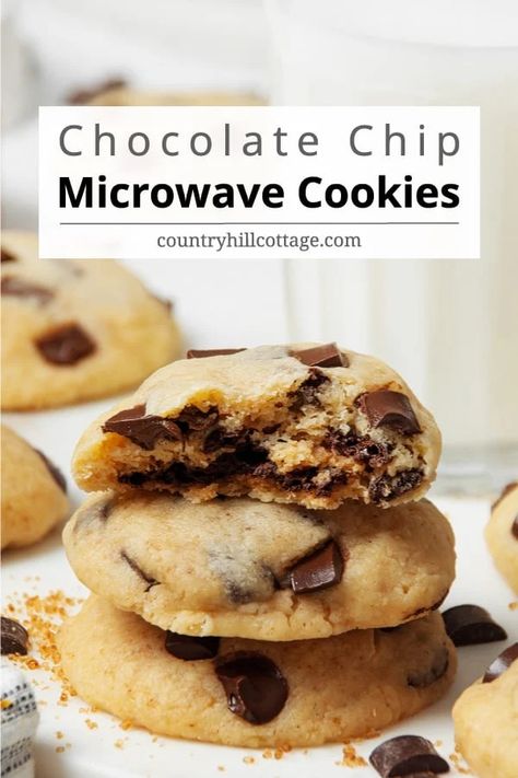 Microwaveable Cookie, Easy Microwave Cookie, Cookie Batter Recipe, Microwave Cookie Recipe, Cookies Recipes Microwave, Betty Crocker Chocolate Chip Cookies, Microwave Cookie, Quick Chocolate Chip Cookies, Microwave Chocolate Chip Cookie