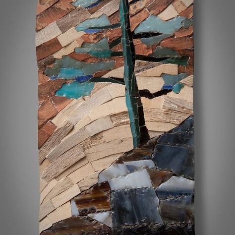 MOSAIC STUDY I ($500.00): This mosaic study is a play of textures and movement. Featuring new contemporary technique using wood bark and glass.  To live with art is to live well.  To view this piece at @artfulhome visit https://ift.tt/2tSRgEy  #AaronLauxDesign #ALDMosaicStudy #LiveWithArt #biophilicdesign #biophilia #woodworkersofinstagram #artcollectorworld #artcollectors #artfulhomestyle #artfulhomeartist #artfulhome #madisonartist #localmadisonartist #sustainableart #sustainabledesign #ecoart Nature, Scrap Wood Art, Mountain Wood Art, Wood Bark, Rock Sculpture, Wood Art Projects, Wood Wall Sculpture, Glass Mosaic Art, Wood Mosaic