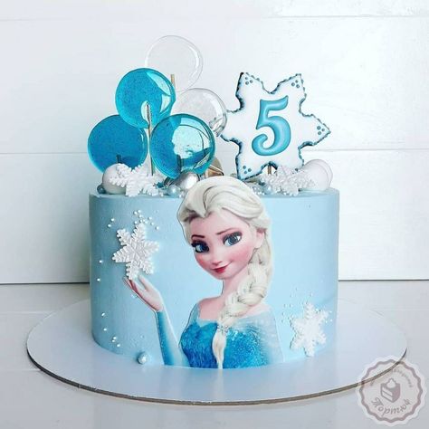 Cake With Elsa Frozen, Cake Frozen Birthday Ideas, Elsa Birthday Cake Frozen, Elsa Cake Ideas, Elsa Theme Cake, Frozen Cake Designs, Frozen Doll Cake, Frozen Elsa Cake Topper, Cake Elsa