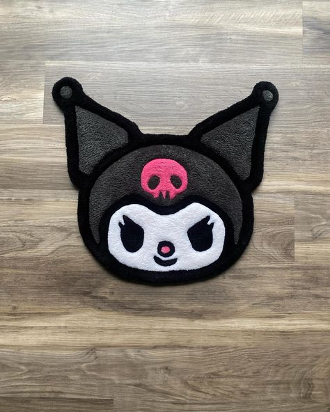 🖤💕Kuromi Rug 💕🖤 - -SOLD💪🏽 - - Anything you imagine can be created❗️ - -DM for Commissions 🌴 - #U #fyp #rugs #tuftingart #aesthetics #rugdesign #tufttheworld #tufting #rugdesigner #rugdesigns #carpetdesign #tuftdesign #carpets #rugdesign #rugs #rugsusa #rug #carpet #rugmaking #hellokitty #kuromi #sanrio #hellokittylover Kuromi Rug, Rugs Ideas, Kuromi Sanrio, Chill Room, Rug Designs, Hype Shoes, Rugs Usa, Carpet Design, Punch Needle