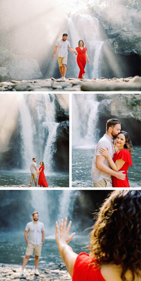 Pre Wedding Shoot Ideas Waterfall, Prewedding Photography Kerala, Waterfalls Couple Photography, Couple Poses In Waterfall, Falls Couple Photoshoot, Waterfall Pre Wedding Shoot, Pre Wedding Photoshoot Waterfall, Water Fall Couple Pictures, Waterfall Photography Couple