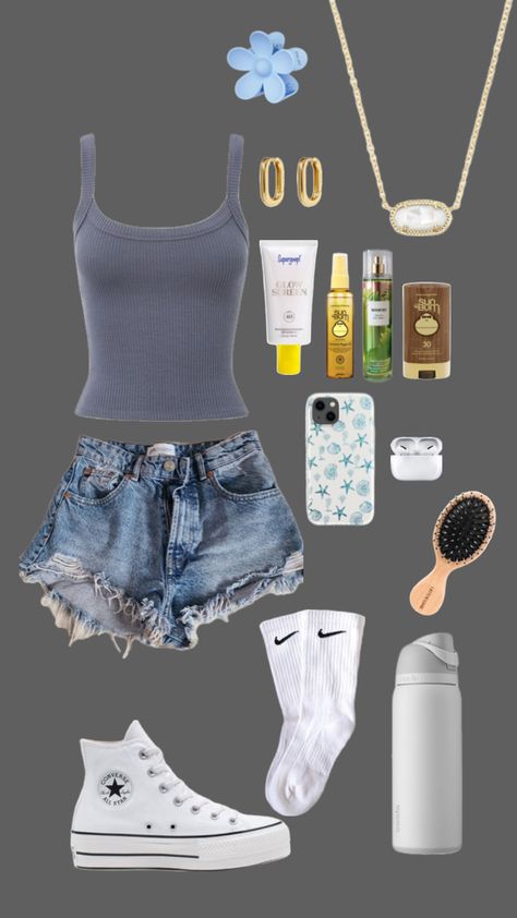 beach,beach outfit, outfit inspiration, outfit inspo, inspiration, inspo, cute, cute outfit, summer, summer outfit, summer clothes Look Legging, Preppy Summer Outfits, Outfit Inspo Summer, Casual Preppy Outfits, Cute Lazy Day Outfits, Trendy Outfits For Teens, Cute Preppy Outfits, Easy Trendy Outfits, Trendy Summer Outfits