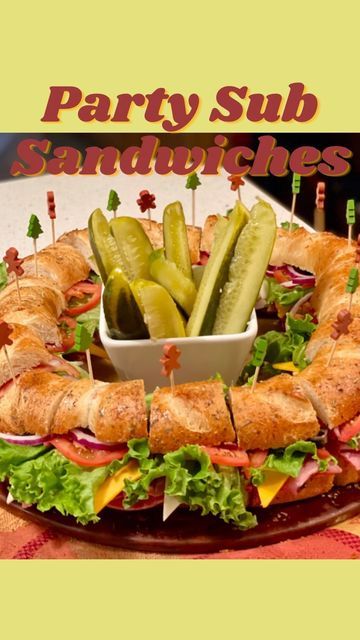 Sandwiches Trays Party Ideas, Hoagies For A Crowd, Sandwich Ideas For A Party, Subs For Birthday Party, Super Bowl Sandwich Ideas, Wedding Shower Sandwich Ideas, Ham Sandwiches For A Crowd, Sandwhich Platters Party, Sandwhich Trays Diy