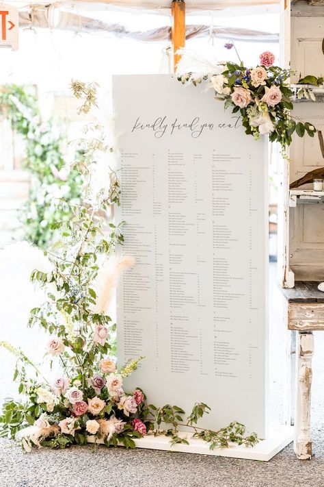 Wedding Chart Display, Wedding Seating Chart Florals, Statement Seating Chart, Garden Party Wedding Seating Chart, Whimsical Seating Chart, Whimsical Wedding Seating Chart, Affordable Seating Chart, Seating Chart With Flowers, Romantic Seating Chart