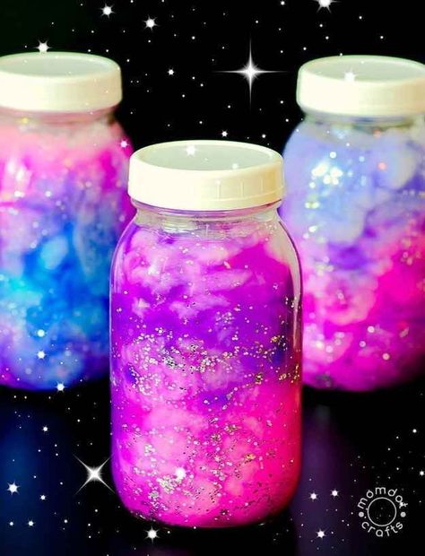 Fill a jar with a nebula. fun kids crafts, kid ideas, #kids #diy kids diy ideas Nebula Jars, Diy Galaxy Jar, Galaxy Jar, Diy Galaxy, Crochet Geek, Tokyo Disney Sea, Patrick Swayze, Diy And Crafts Sewing, Jar Diy