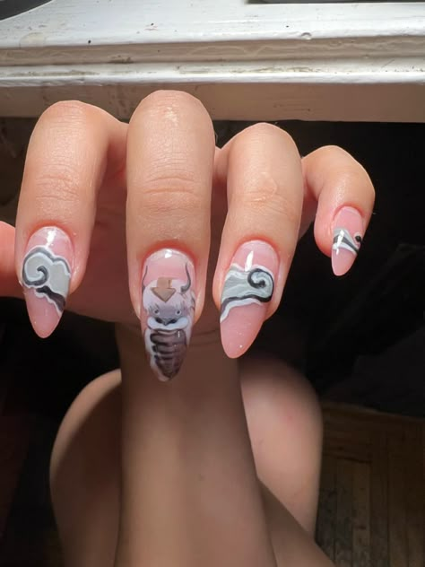 Avatar The Last Airbender Nails Designs, Avatar The Last Air Bender Nails, Atla Nails, Avatar The Last Airbender Nails, Avatar Nails, Bday Nails, Amsterdam Food, Real Nails, Nail Decor