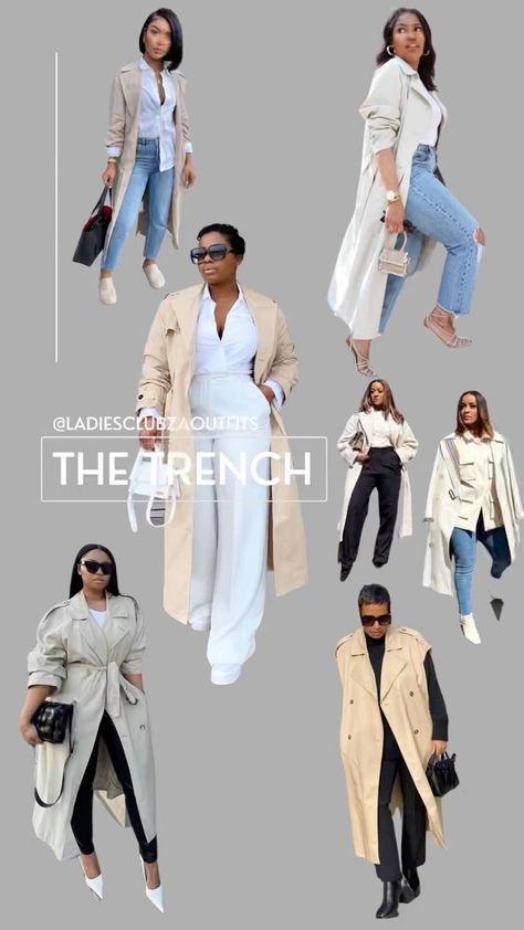 ladiesclubzaoutfits on Instagram: The Trench Coat ➖ ➖ ➖ ➖ #ladiesclubzaoutfits #lcza #lczalookbook #lczalooks #blackgirlstyle #blackgirlfashion #blackgirlmagic #fashion… Trench Coat And Sneakers Outfit, Coat Outfit Black Women, Trench Coat Outfit Black Women, Trench Coat And Sneakers, Coat And Sneakers, Career Clothes, Trench Outfit, Outfit Black Women, Career Outfits