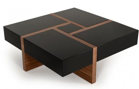 Black Square Coffee Table, Modern Square Coffee Table, Centre Table Living Room, Modern Wood Coffee Table, تصميم الطاولة, Center Table Living Room, Black Coffee Table, Wood Table Design, Furniture Shopping