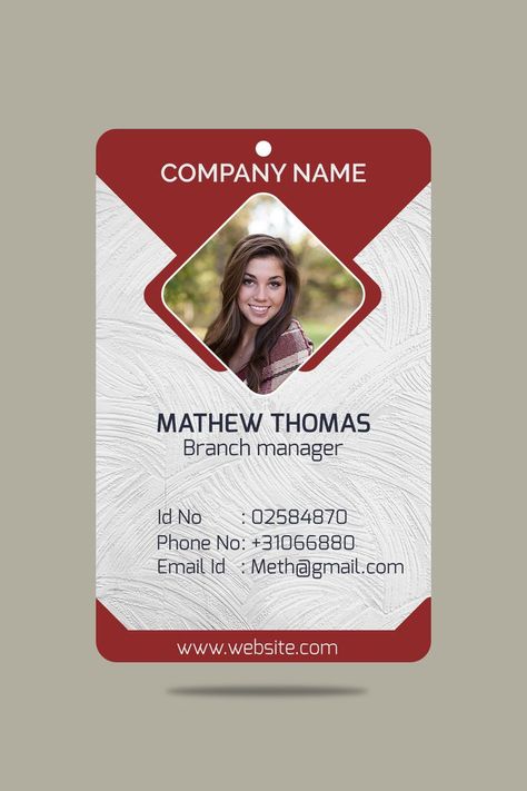 Download free creative identity card design template PSD. This identity card PSD template is for use any type of corporate companies and perfect for offices employees' id cards. I Card Design School, Id Design Card Employee, Employee Card Design Creative, Business Card Design Free Download, Office Card Design, School Identity Card Design, Identity Card Design Company, Identity Card Design Creative, Employee Card Design