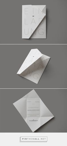 LES AMBASSADEURS, opening invitation on Behance Leaflet Design, Paper Folding, Brochure Design, Brochure Folds, Dm Design, Folding Origami, Folder Design, 카드 디자인, Up Book