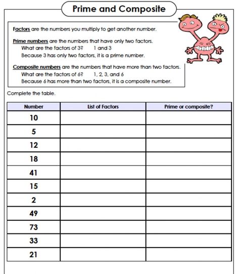 Number 13 Worksheet, Multiple Fractions, Prime Numbers Worksheet, Worksheets For 5th Grade, Prime Factorization Worksheet, Prime And Composite Numbers, Partial Products, Composite Numbers, Preschool Number Worksheets