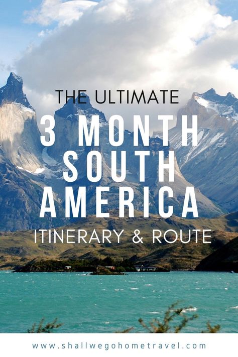 The perfect 3 month South America backpacking itinerary and route taking you through 3 of the best countries (Ecuador, Peru & Bolivia) or 5 countries (Ecuador, Peru, Bolivia, Chile & Argentina). #southamerica #south #america #backpacking #itinerary #three #month #threemonth #3month #route #southamericaitinerary #southamericaroute #ecuador #peru #chile #argentina #bolivia #travel #itineraries #budget #visitsouthamerica South America Itinerary 1 Month, One Month In South America, Central America Backpacking Route, South America Road Trip, South America Cruise, Backpacking South America Aesthetic, South America Backpacking, Central America Backpacking, South America Bucket List