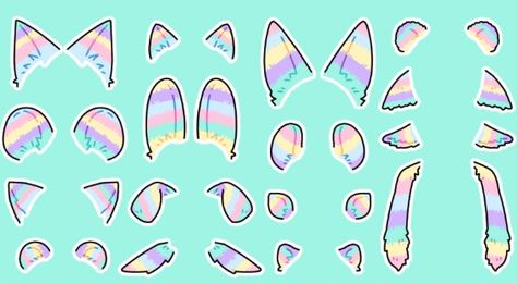 Anime Animal Ears Reference, Animal Ear Reference, Ears Drawing Animals, Oc With Animal Ears, How To Draw Ears Animals, Animal Ear Drawing Reference, Animal Ear Drawing, Animal Ears Drawing Reference, How To Draw Animal Ears On People