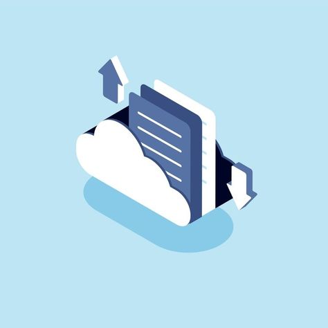 Free Vector | Illustration of cloud with the concept of cloud storage Multichannel Marketing, Computer Cpu, Cloud Icon, Small And Medium Enterprises, Free Vector Illustration, Media Icon, Computer Repair, Ex Machina, Computer Technology