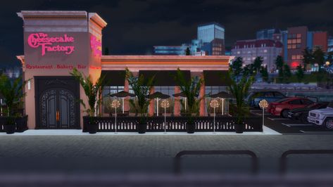 Sims 4 Functional Restaurants, Sims 4 Restaurant Build Cc, Sims 4 Roller Skating Rink, Sims 4 Lots Restaurant, Sims 4 Alpha Kitchen, Sims 4 Sushi Restaurant, Sims 4 Rooftop Restaurant, Restaurants Sims 4, Sims 4 Lots Cc House