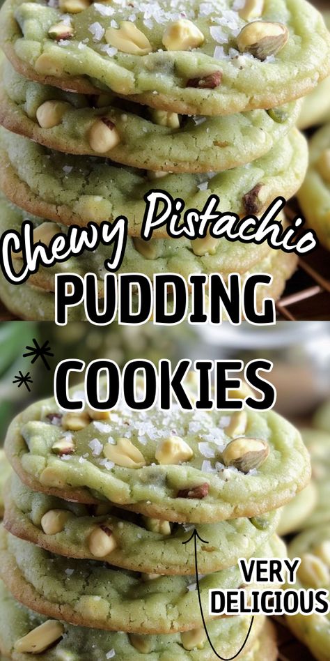 Chewy Pistachio Pudding Cookies Chewy Pistachio Pudding Cookies, Pistachio Pudding Cookies Recipe, Pistachio Meltaway Cookies, Pistachio Fudge Recipe Easy, Pistachio Cookies Pudding, Pistachio Pudding Pie Recipes, Easy Pistachio Cookies, Pistachio Candy Recipes, Christmas Pudding Cookies