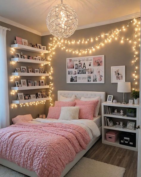 Soft and Inviting Pink bedroom, teen bedroom, teen bedroom decor Teenage Daughter Room Ideas, Tomboy Room Aesthetic, Teenage Room Ideas Girl, Teen Bedrooms Girls Ideas, Teenager Room Ideas Girl, Teenage Girl Bedrooms Cozy, Pink Room Inspiration Bedroom, Teenage Room Makeover, Room Ideas Teenagers Girl