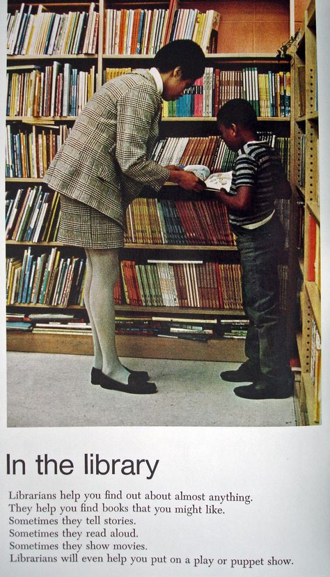 Childcraft photo.  Vintage librarian. Black Librarian Aesthetic, Librarian Reference, School Library Aesthetic, Black Librarian, Character Brainstorm, Library Core, Librarian Core, Librarian Aesthetic, Podcast Branding