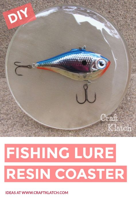 Fishing Lure Crafts, Manly Boyfriend, Resin Gifts For Men, Resin Coasters Ideas, Men Crafts, Coasters Resin, Diy Fishing Lures, Diy Fishing, Coaster Crafts