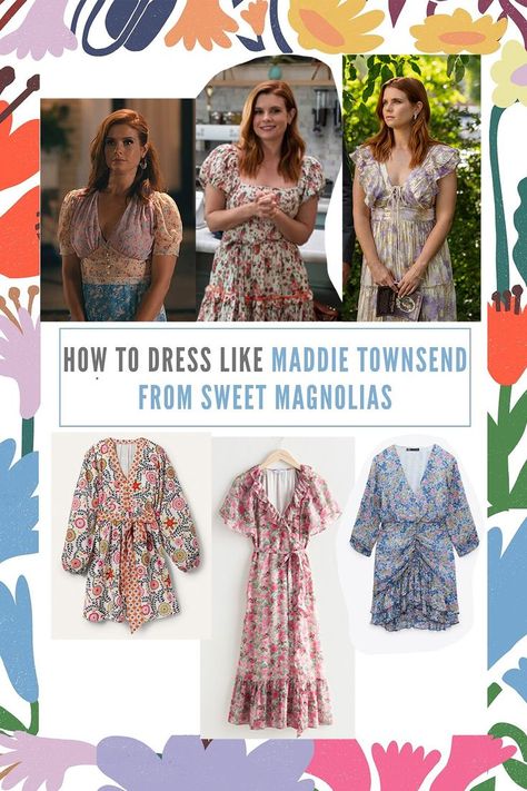 Maddie Townsend Outfits, Maddie Sweet Magnolias, Maddie Sweet Magnolias Outfits, Sweet Magnolias Aesthetic, Maddie Townsend Style, Sweet Magnolias Maddie, Magnolias Aesthetic, Sweet Magnolias Outfits, Maddie Townsend