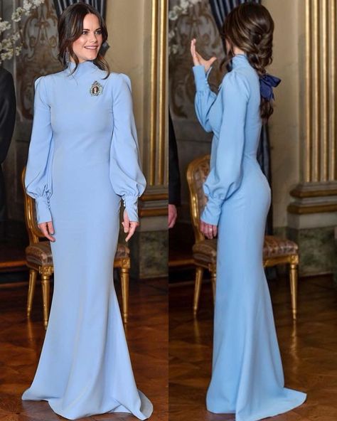 Modest Royal Dresses, Modest Dress Formal, Sofia Of Sweden, Royal Attire, Princess Sofia Of Sweden, Royal Dresses, Elegant Dresses Classy, Princess Sofia, Royal Outfits