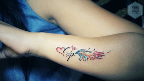 Letter With Wings Tattoo, Star Tattoo Designs, Star Tattoo, Book Tattoo, Wings Tattoo, Tattoos Gallery, Star Tattoos, S Tattoo, Tattoo Tattoo