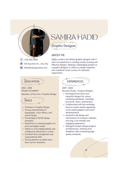 U can modif and download here : https://www.canva.com/templates/EAFk9habtCk-brown-white-aesthetic-minimalist-graphic-designer-cv-a4-document/ #cv #resume #cvdesign #creativecv #aestheticcv #curriculumvitae #job #minimalist #contentcreator #graphicdesigner #canva #design Canva Document Template, Aesthetic Word Document Template, Word Document Design Aesthetic, Word Document Design Creative, Aesthetic Document Design, Graphic Designer Cv, Graphic Design Cv, A4 Document, Creative Cv