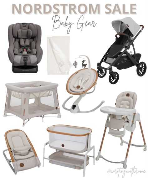 Infant & toddler car seat, little giraffe soft baby blanket, uppababy stroller, portable bassinet, maxi cosi playard, baby swing, baby seat bouncer, baby high chair, aesthetic baby products, gender neutral baby products, nsale, Nordstrom anniversary sale, most used baby products, baby must haves, baby bath tub, baby travel suitcase, kids travel suitcase, nordstrom finds Maxi Cosi High Chair, Newborn Accessories Products, Maxi Cosi Bassinet, Baby Gear Must Haves, Traveling With Baby In Car, Baby Things You Need, Baby Stuff Aesthetic, Baby Things Aesthetic, Baby Accessories Must Have