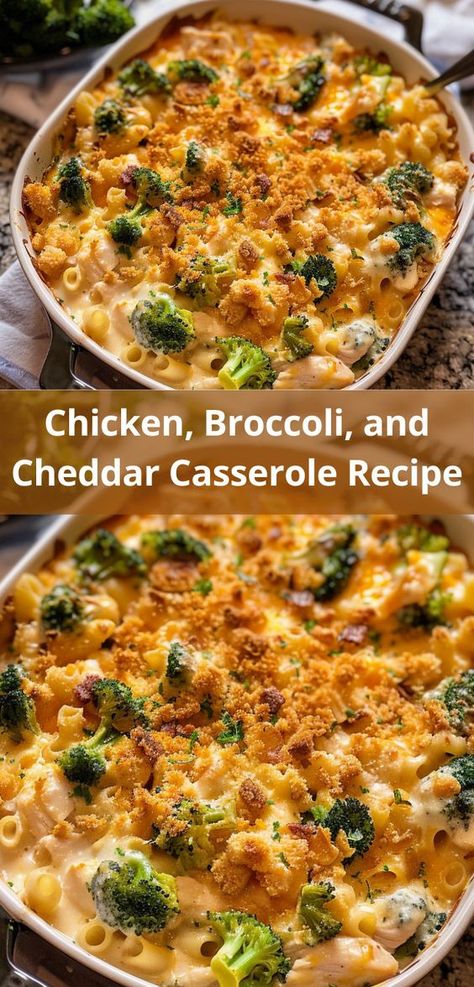 Enjoy a tasty Chicken, Broccoli, and Cheddar Casserole with this simple recipe. Perfect for any meal! Broccoli Cheddar And Chicken Noodle Casserole, Brocoli Casserole Recipes Chicken, White Spot Chicken Broccoli Cheese, Chicken Abd Broccoli, Rotisserie Chicken Broccoli Recipes, Chicken Tenders And Broccoli Recipes, Broccoli Cheddar Bake, Chicken Cheddar Broccoli Casserole, Broccoli Chicken Casserole Recipes