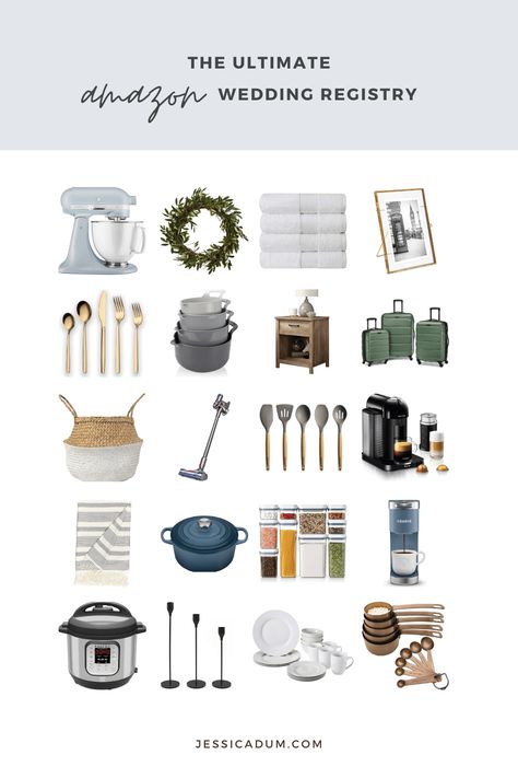 The Ultimate Wedding Registry Guide | Jessica Dum Wedding Coordination Home Registry List, Must Haves For Wedding Registry, Non Kitchen Wedding Registry Items, Bridal Shower Registry List, Must Have Registry Items Wedding, Wedding Registry Must Haves Amazon, Amazon Wedding Must Haves, Home Must Haves Amazon, What To Put On A Wedding Registry