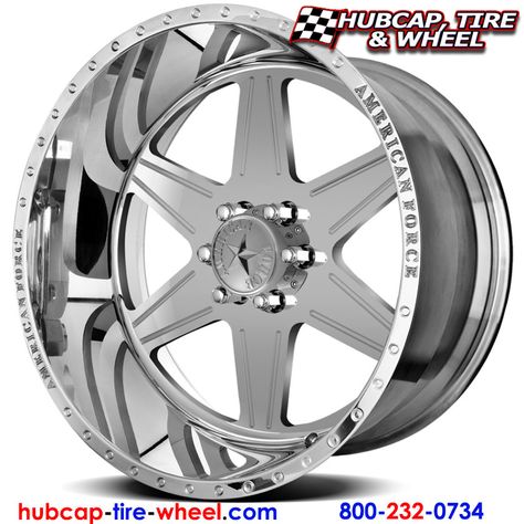 American Force Hero SS6 (6 Lugs) Polished (not Chrome) Wheels & Rims for Trucks and Jeeps Rims For Trucks, American Force Wheels, Mustang Wheels, Truck Rims, One Wheel, Truck Stuff, Wheel And Tire Packages, Chrome Wheels, Aftermarket Wheels