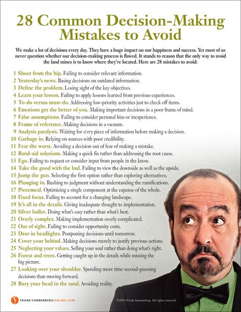 28 Common Decision-Making Mistakes to Avoid Decision Making Activities, Making A Decision, Decision Making Process, Leadership Management, Decision Making Skills, Making Decisions, Life Management, Educational Leadership, Character Education