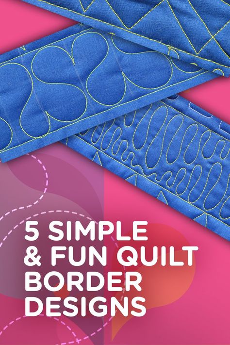 Border Quilting Designs Simple, Quilting Borders Designs Simple, Quilt Borders Ideas Simple, Quilting Borders Ideas, Quilting Boarders, Easy Free Motion Quilting Designs, Free Motion Quilt Tutorial, Longarm Quilting Tutorials, Machine Quilting Tutorial