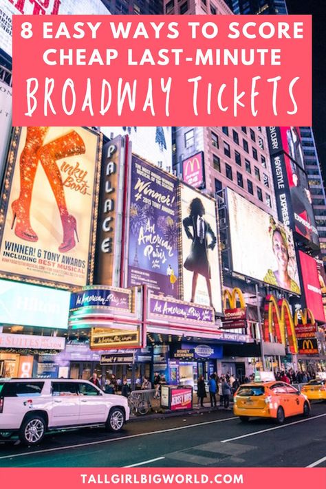 Here are my top insider tips for securing cheap last-minute Broadway tickets in New York City. NYC Broadway tickets | cheap NYC Broadway tickets | how to get cheap Broadway tickets | things to do in NYC at night | places to visit in NYC at night | what to do in NYC at night | NYC tourist attractions | top NYC activities | NYC travel tips | NYC local tips | NYC local guide | NYC travel guide | #NYC #NewYorkCity #NewYork #Broadway Nyc Places To Visit, Nyc Tourist Attractions, Nyc Activities, Nyc Broadway, Nyc Places, Nyc Attractions, Broadway Tickets, Nyc Travel Guide, New York Cityscape