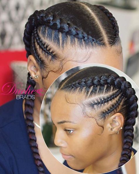 Five Minute Hairstyles, Feed In Braid, Two Braids, Makijaż Smokey Eye, Girls Hairstyles Braids, Braids With Weave, Braids For Kids, Natural Hair Braids, Cornrows Braids