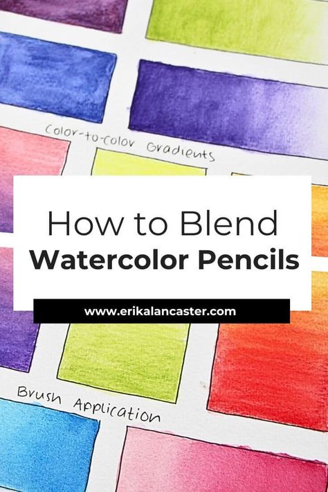 If you're looking to improve your watercolor pencil blending techniques, this blog post is for you. It includes helpful step-by-step tutorials that will help you create amazing art in no time. Watercolor Pencil Art Tutorials, How To Use Watercolor Pencils, Watercolour Pencil Art Tutorials, Watercolor Pencil Ideas, Watercolour Pencil Art, Blend Watercolor, Watercolor Exercises, Pencil Blending, Watercolor Pencils Techniques